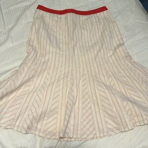 Coraly red and cream color. DKNY gored skirt 2